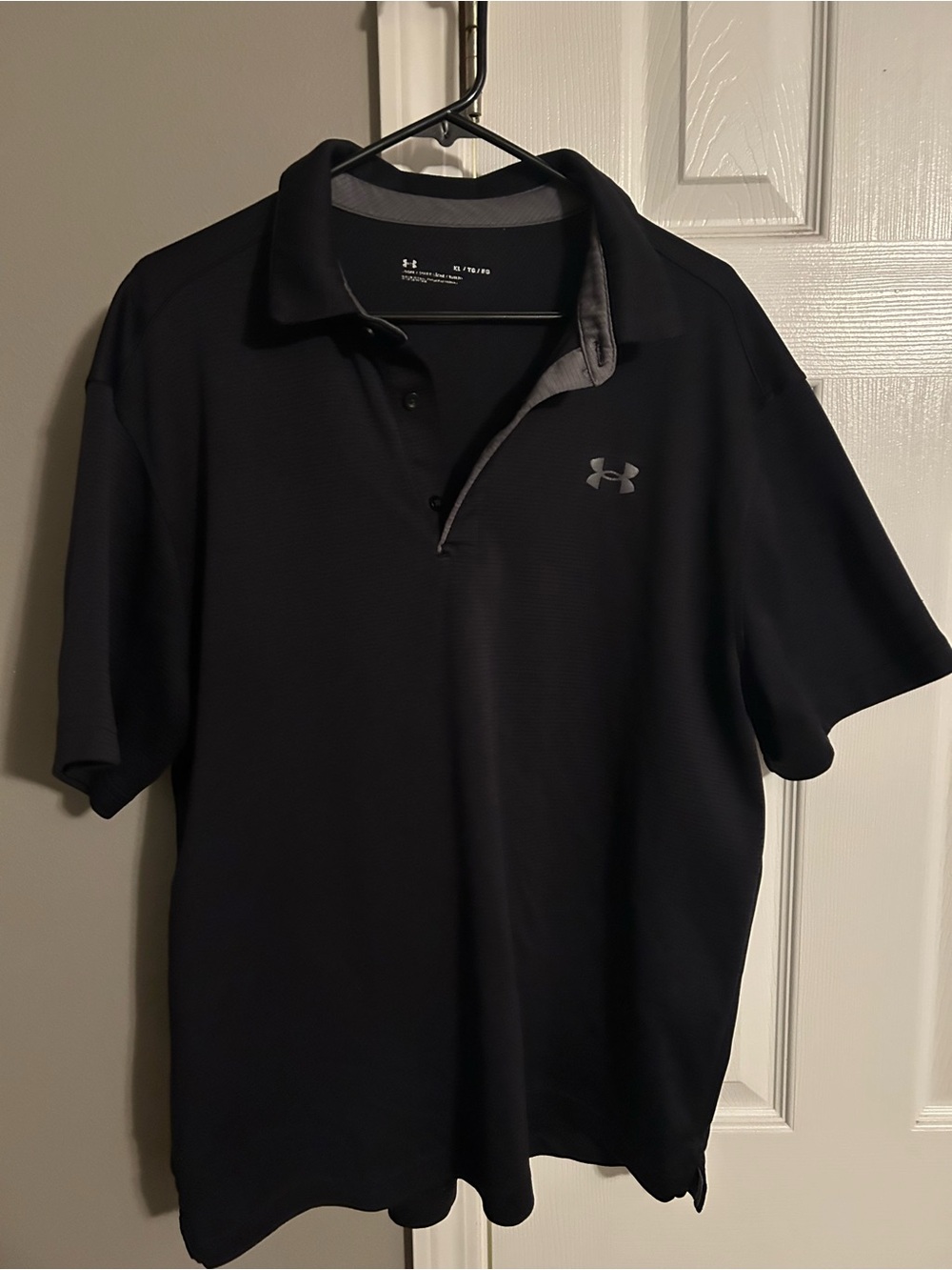 Under Armour Black Men's Performance Polo with Gray Trim